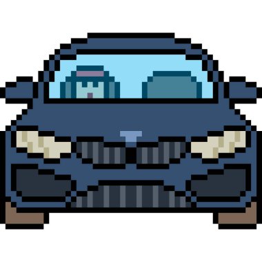 vektör piksel sanat arabası önü izole