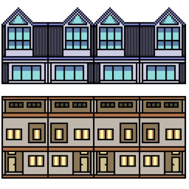 pikseller izole edilmiş şehir merkezi döngüsü