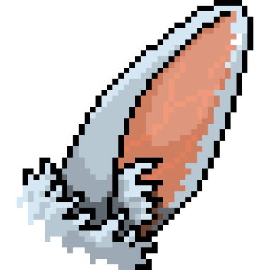 vektör piksel sanat tavşan kulağı karikatür izole