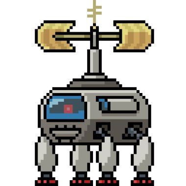 vektör piksel sanatı yalıtılmış örümcek dronu