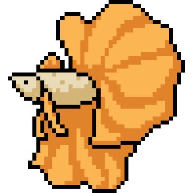 vektör pikseli evcil hayvan balığı karikatürü