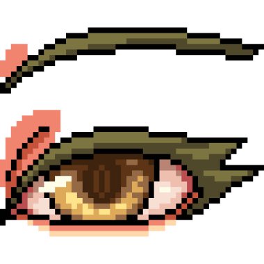 vektör pikseli kadın göz izole çizgi film