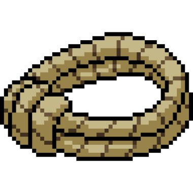 vektör piksel resim halatı izole edilmiş çizgi film