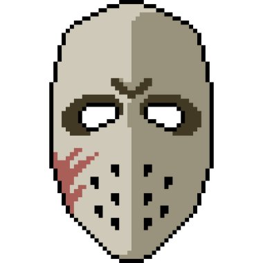 vektör piksel sanatı izole edilmiş demir maske