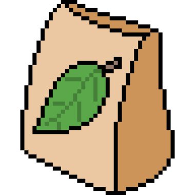 vektör piksel sanat tohum torbası izole