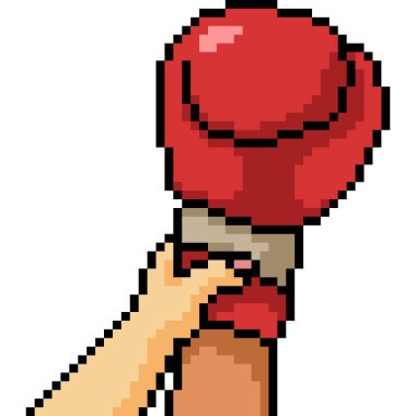 Vektör pikseli sanat muay thai şampiyonu izole edilmiş çizgi film