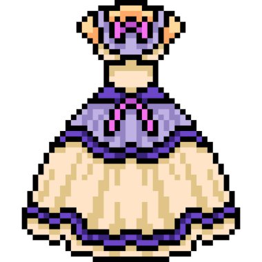 vektör piksel resim elbisesi izole edilmiş çizgi film