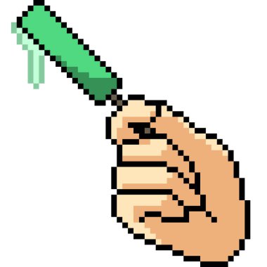 vektör piksel el dondurması izole edilmiş çizgi film.