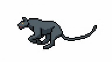 animasyon pikseli resim çizgi film panter koşusu döngüsü