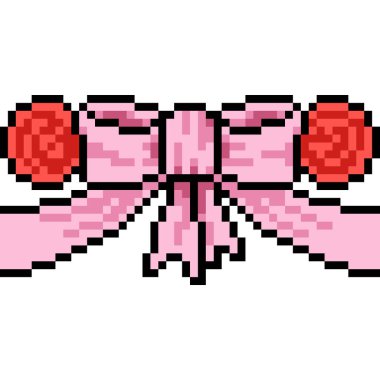 vektör piksel sanat kurdelesi izole çizgi film