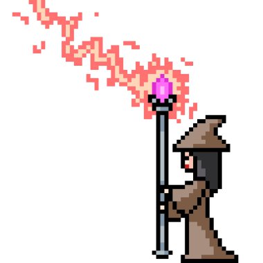 vektör piksel sanatı yalıtılmış cadı büyüsü