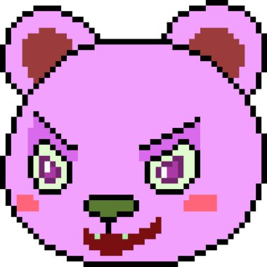 vektör piksel resim ayı yüzü izole edildi