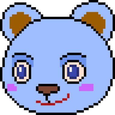 vektör piksel resim ayı yüzü izole edildi