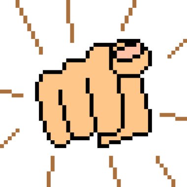 vektör piksel el işareti izole edildi