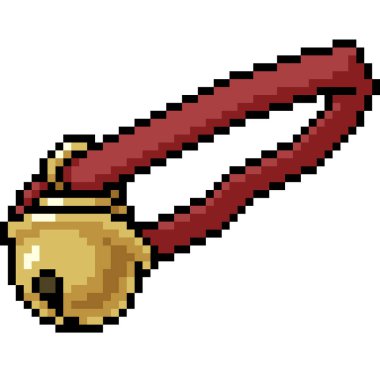 vektör piksel sanat çan tasması izole çizgi film