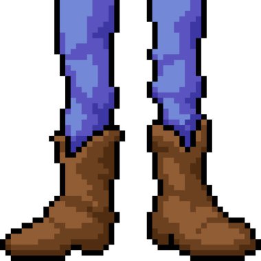 vektör piksel sanatı bacak izole çizgi film