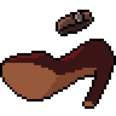 vektör piksel sanat yüksek topuklu karikatür izole