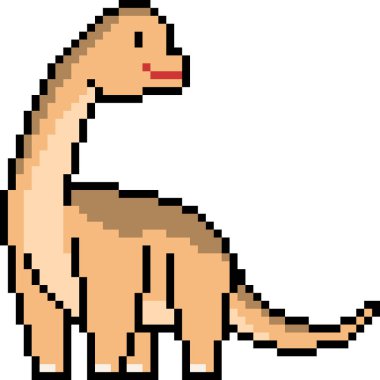 Vektör pikseli sanat brachiosaurus dinoasur