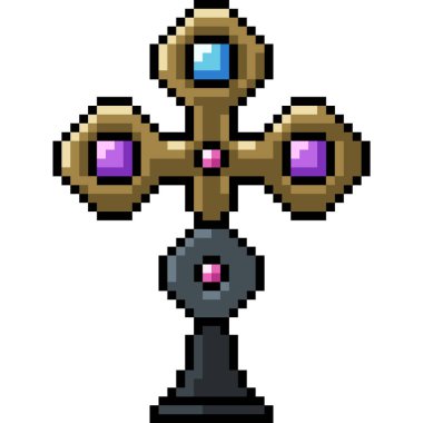 vektör pikseli sanat soyut dekorasyonu izole edilmiş çizgi film