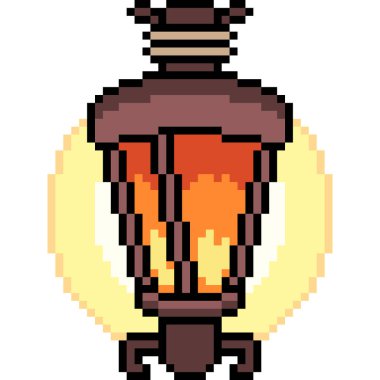 vektör piksel sanat lambası izole edildi