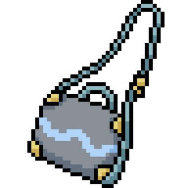 Vektör piksel resim posta çantası izole edilmiş çizgi film