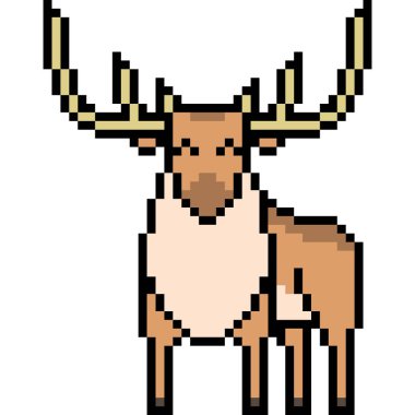 vektör piksel sanat erkek geyiği
