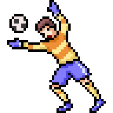 vektör piksel sanat hedef kaleci izole çizgi film