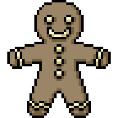 vektör piksel sanat çerezi izole çizgi film