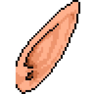 Vektör piksel sanat elf kulak izole çizgi film