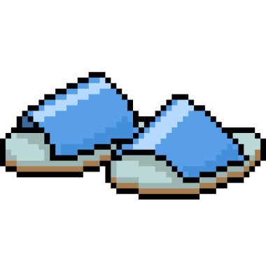 vektör pikseli sandal izole çizgi film