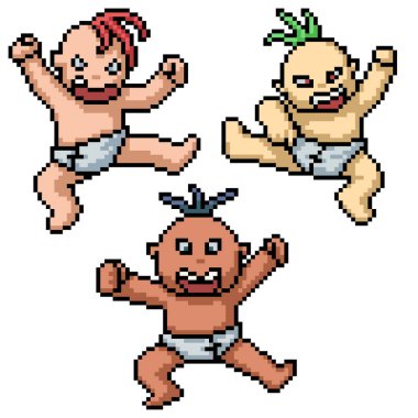 Bebek dans takımının piksel sanatı