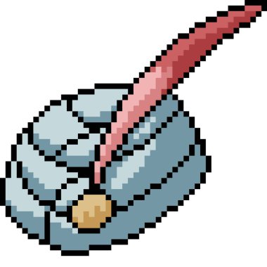 vektör piksel sanat türban şapka izole çizgi film