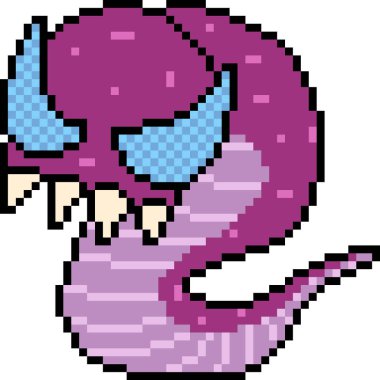 vektör piksel sanat canavarı izole edildi