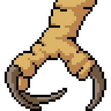 vektör piksel sanat kartalı Talon izole çizgi film