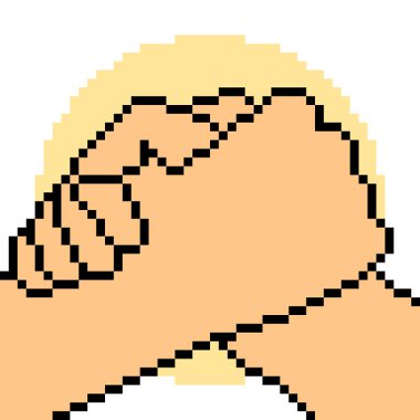 vektör piksel resim el işareti takımı izole edildi