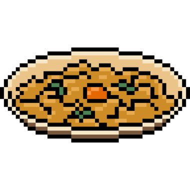 vektör pikselli sanat yemeği omleti izole edildi