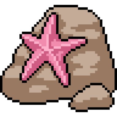 vektör piksel sanatı denizyıldızı izole edilmiş çizgi film