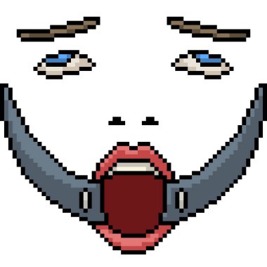 vektör piksel sanatı izole zevk yüzü