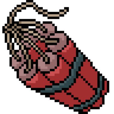 vektör piksel sanat dinamiti izole edilmiş çizgi film