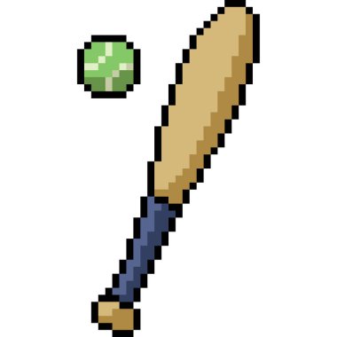 vektör piksel sanat beyzbolu izole edilmiş çizgi film