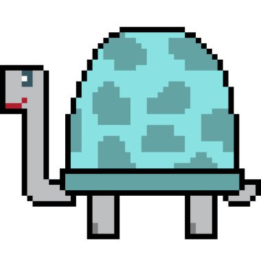 vektör piksel sanat kaplumbağası izole edildi