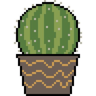 vektör piksel sanat kaktüsü izole edildi