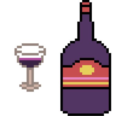 vektör piksel sanat içeceği izole edildi