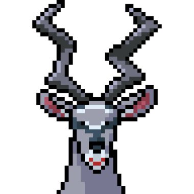 vektör piksel sanat addax izole çizgi film