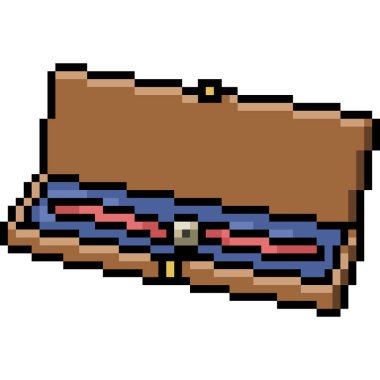 vektör piksel sanat saat kutusu izole