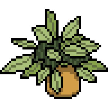 vektör pikseli sanat bitkisi tenceresi izole edilmiş çizgi film