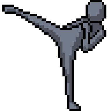 vektör piksel sanatsal dövüş sanatları sanatçısı da izole edilmiş.