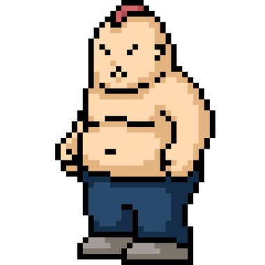 vektör piksel sanat eşkiyası karikatür izole