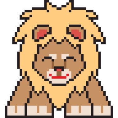 vektör piksel sanat aslanı izole edildi