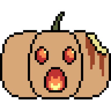 Vektör piksel sanat cadılar bayramı kabağı izole